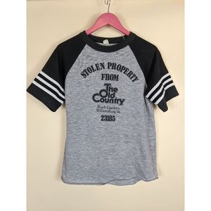 Vintage 1970s Busch Gardens The Old Country Raglan T-shirt Novelty Print Tee